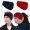 red+navy, variant on 2Pcs Fleece Fleece Ear Warmers Headbands for Winter Sports: Running, Cycling, Hiking, Skiing - Thick and Black for Women and Men