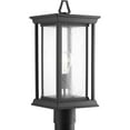 thumbnail image 2 of Progress Lighting, Endicott, 1-Light, Post Lantern, Textured Black, Linen Glass Shade, 2 of 8
