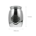 thumbnail image 2 of 1pc Funerary Bone Ash Container Stainless Cinerary Urn Mini Jar Pet Ash Casket, 2 of 9