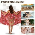 thumbnail image 5 of Yuyamidu Reindeer Towel Wrap for Women Christmas Bell Towel Wrap Terry Cloth Bathroom Towels with Pocket Red Body Towel Wrap Lightweight Shower Towel Wrap Plus Size XL, 5 of 7