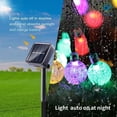thumbnail image 6 of Deago 16.4ft 20 LED Solar Globe String Lights Outdoor Waterproof Crystal Ball String Lights for Yard Patio Garden Wedding Party Christmas Decoration (Multicolor), 6 of 9