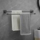 thumbnail image 3 of (Revestimiento gris pistola, 30 cm) Toallero de baño doble - Toallero de acero inoxidable SUS304 grueso para baño, accesorios de baño Toallero doble, 3 of 4