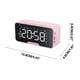thumbnail image 2 of Reloj despertador con altavoz Bluetooth, espejo portátil elegante con temperatura y ranura para tarjetas, espejo multifuncional inalámbrico inteligente, nuevo, rosa, 2 of 2