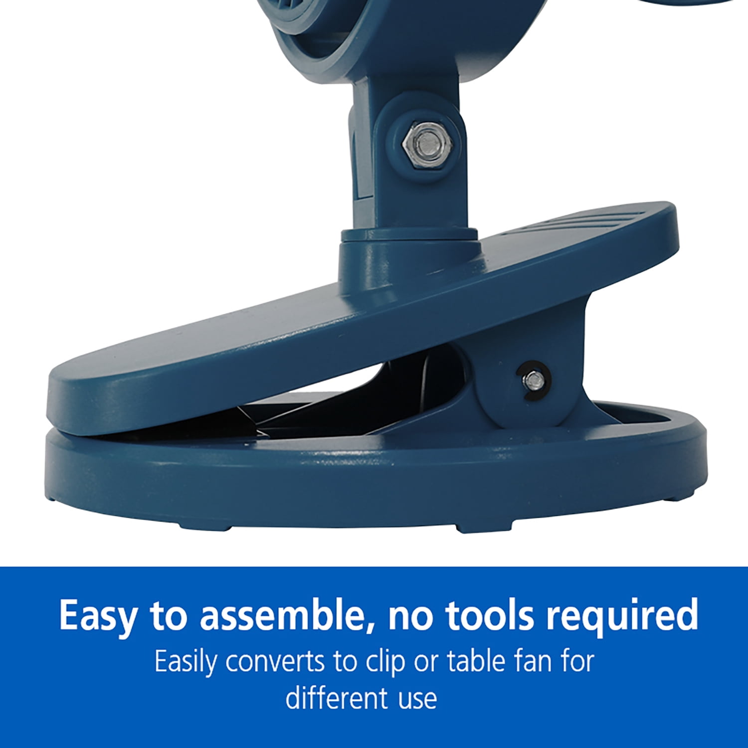 Mainstays 6" 2-speed Personal Desktop and Clip Fan, Adjustable rotates 360°, Washed Indigo, Model#FN1868NWI, New 2026 Model