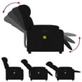 thumbnail image 3 of vidaXL Massage Recliner Chair Black Fabric, 3 of 5