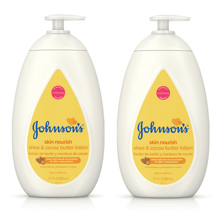 (2 pack) Johnson’s Dry Skin Baby Lotion with Shea & Cocoa Butter, 27.1 fl. (Best Baby Skin Care Products In India)