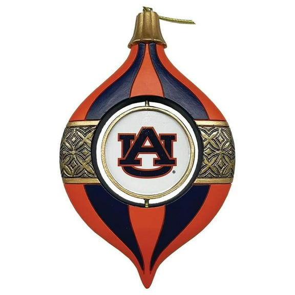 Auburn Tigers Two-Piece 5.5" Spinning Bulb Ornament Set