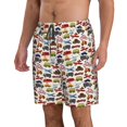 thumbnail image 2 of KLL Transport Men's Casual Summer Beach Shorts Hawaiian Shorts with Pockets-X-Large, 2 of 5