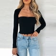 thumbnail image 1 of Chaqueta Traje superior acanalado para mujer Traje superior de 2 piezas con ombligo expuesto Traje de vacaciones de estilo sexy Cgtredaw Negro L para Mujer, 1 of 1