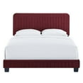 thumbnail image 6 of Modway Celine Channel Tufted Performance Velvet King Platform Bed in Maroon, 6 of 8