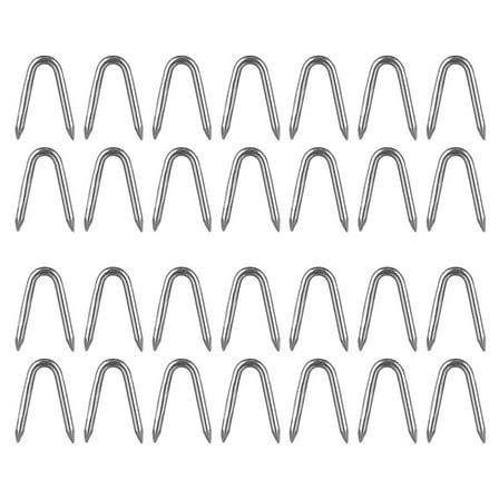 OFFIGAM 50pcs U-Shaped Iron Fencing Nails for Outdoor Garden Use, Heavy Duty Nails for Gardeners and Landscaping