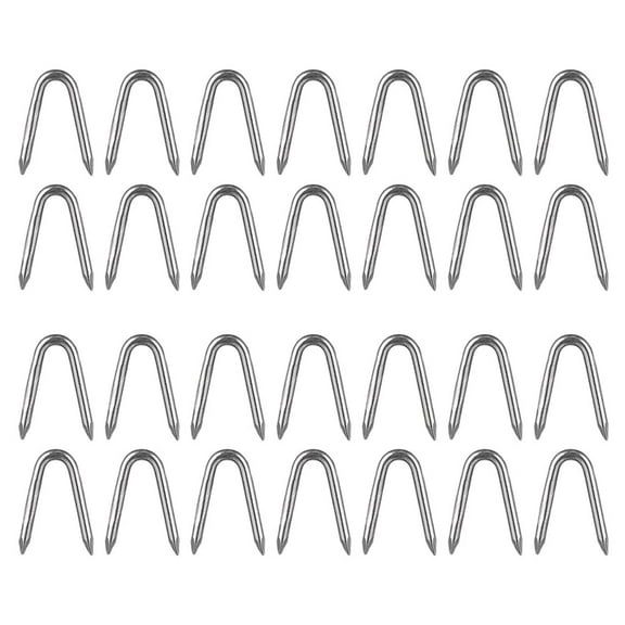 OFFIGAM 50pcs U-Shaped Iron Fencing Nails for Outdoor Garden Use, Heavy Duty Nails for Gardeners and Landscaping