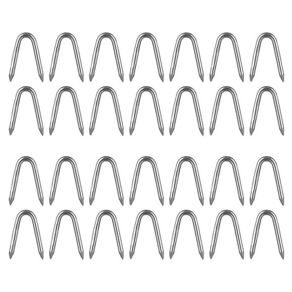 HAMPPLIES 50pcs U Stakes Iron Wire Fence Staples Fixing Swing Sets Gardening