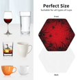 thumbnail image 6 of Vsdgher Spiders On The Web And Space Leather Coasters for Drinks, Durable Drink Coasters 4 Set for Tabletop Protection, Luxurious Home Décor and Housewarming Gift ( {designName})Hexagon, 6 of 6