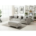 thumbnail image 4 of 9 PCS Corduroy Flexible Combination Sectional Sofa Dark Grey, 4 of 8