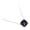 Silver-Toned, variant on APIPEE Women's Square Pendant Cuban Link Chain Necklace Silver Toned with Multicolor Crystal for Everyday Wear 22 Inches Gift Boxed