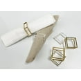 thumbnail image 4 of Fennco Styles Square Metal Frame Napkin Rings, Set of 4 - Gold Minimalist Bangle Napkin Holders for Home, Dining Room, Banquets, Family Gatherings, Holidays and Special Occasions, 4 of 4