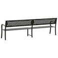 thumbnail image 3 of vidaXL Twin Garden Bench Black 237 cm Steel, 3 of 5