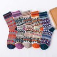 thumbnail image 2 of Zando 5 Pairs Womens Wool Socks Winter Fuzzy Socks Thick Soft Warm Knit Cozy Themal Causal Sock Crew Casual Socks US 5-10, 2 of 6