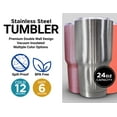 thumbnail image 4 of R and R Imports Gobelet en Acier Inoxydable Isolé Blanc 24 oz sous Licence Officielle Produit Collégial, 4 of 4