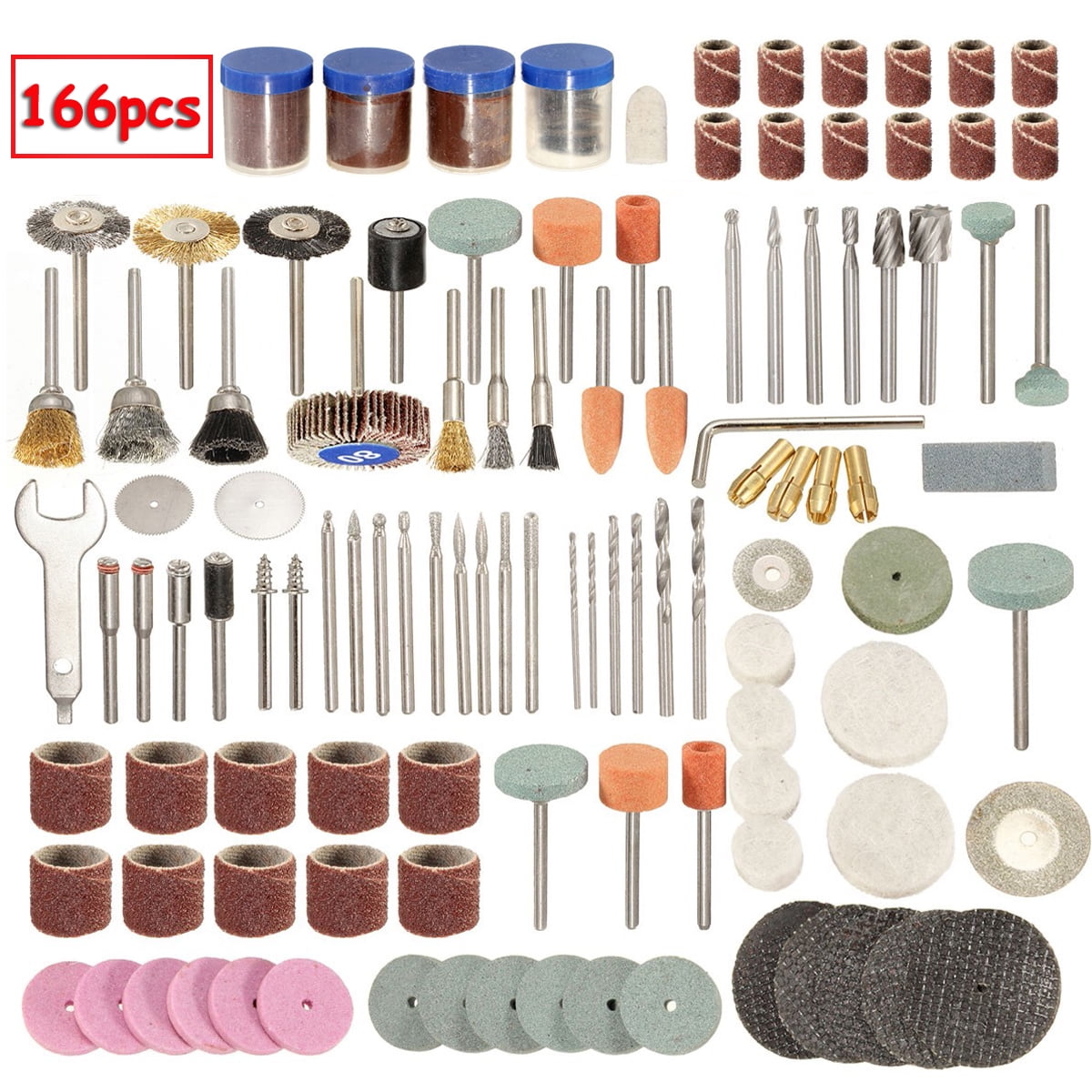 242pcs Rotary Tool Accessory Bits For Polishing Grinding Hobby Drill Tool Set 