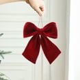 thumbnail image 6 of PuSpu Christmas Tree Decoration Christmas Tree Bow Pendant Velvet Bow Decoration Suitable For Store Shopping Mall Window Background Wall Decorations, 6 of 6