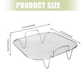 thumbnail image 2 of Square Shape Air Fryers Grills Rack With Reinforced Edges For Secure Placement Rustproof Cooking Grate, 2 of 4