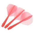 thumbnail image 4 of Uxcell Integrated Dart Shaft Flights, 3 Pack Durable Dart Flight Set, Transparent Red, 4 of 5