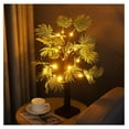 thumbnail image 4 of 2ft Lighted Palm Christmas Tree, Artificial Decor with Timer, USB/Battery Powered Centerpiece for Holiday Home Office Decor, 4 of 7