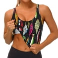 thumbnail image 3 of KLL Colorful Fishing Lures for Workout Tank Tops for Women,U Back Fitness Top Built in Shelf Bras Padded Fit for Yoga Gym-Large, 3 of 8