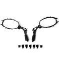 thumbnail image 2 of Krator Flame Rear View Mirrors Black Pair w/Adapters Compatible with Victory Vision Street Tour, 2 of 3