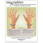 MagneHealth Black and Silver Plated Stretch Magnetic Bracelet Size 7