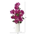 thumbnail image 2 of Nearly Natural 23in. Bougainvillea Artificial Plant in White Planter, 2 of 3