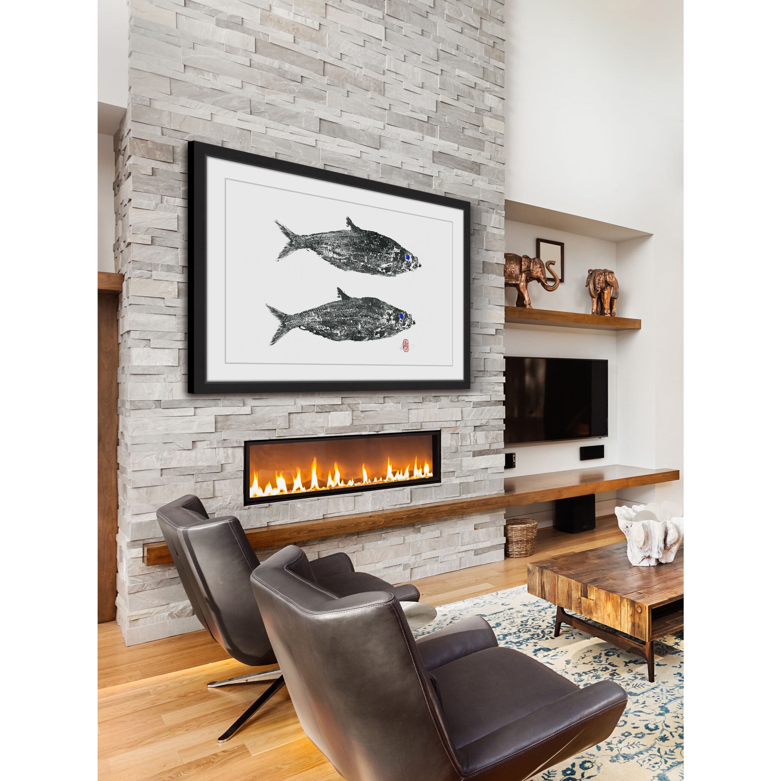 "Herring Twins" Framed Painting Print