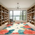 thumbnail image 2 of ODIKA 5'x7' Machine Washable Non-Slip Area Rug, Beachy Coral High Traffic Rug with Pad, Pink, 1038576, 2 of 8
