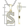 thumbnail image 4 of Dazzlingrock Collection 0.10 Carat (ctw) Round Diamond Fancy Letter 'S' Initial Pendant 1/10 CT, 14K Yellow Gold, 4 of 6