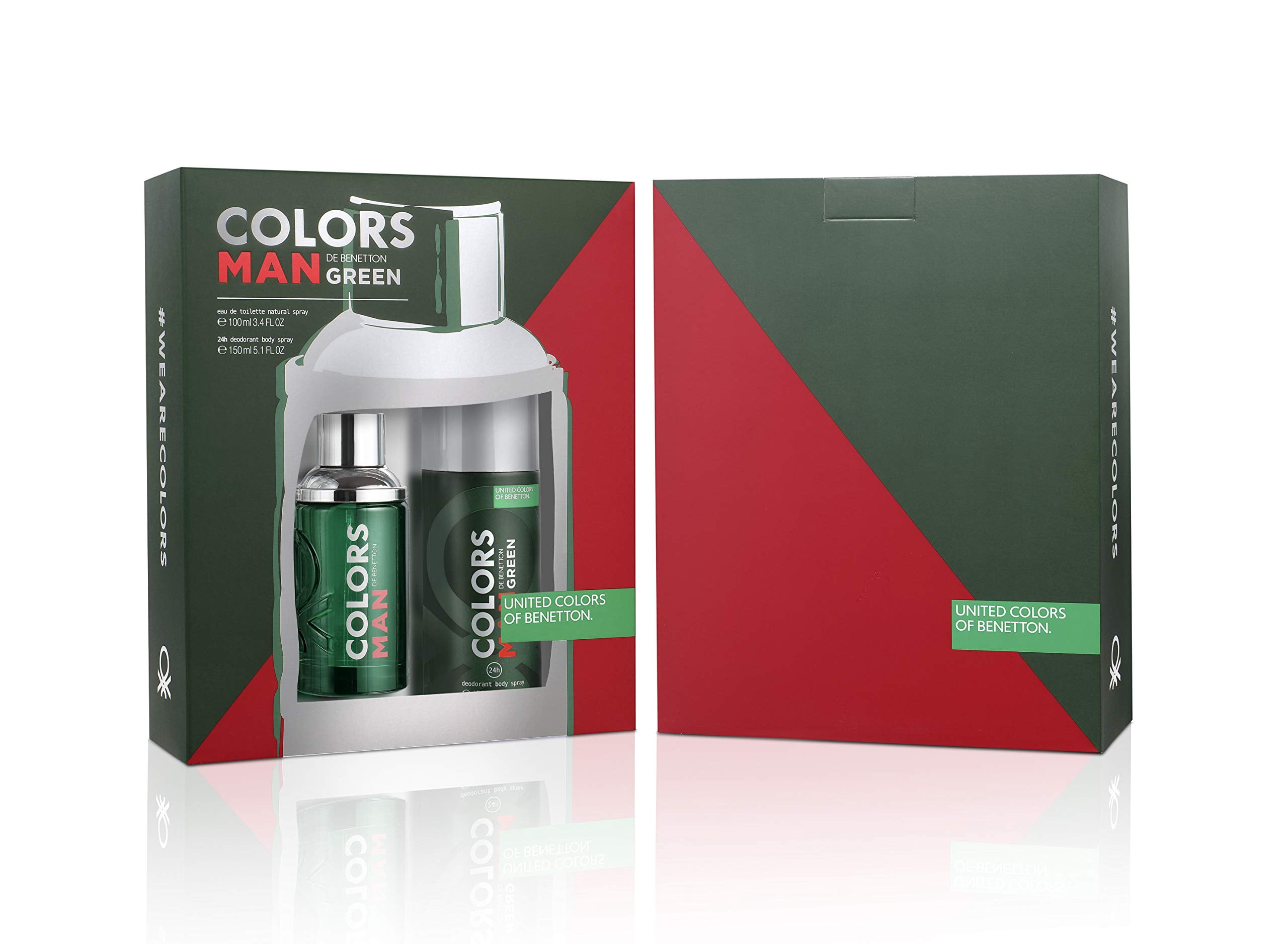 United Colors Of Benetton Colors Man Green Eau De Toilette 100 Ml +  Deodorant Spray 150Ml - Walmart.com