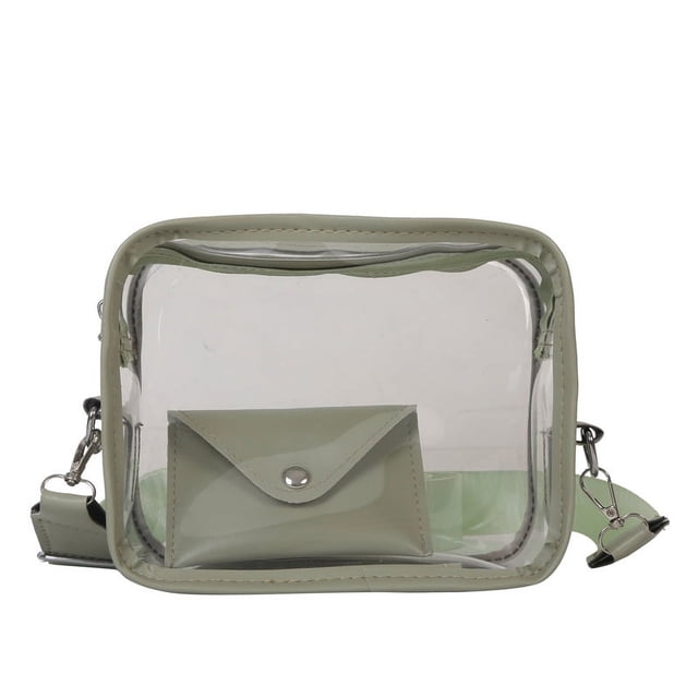 Bolso de banda ancha, bolso cruzado para mujer, moderno, informal, fresco, bolso de hombro, bolso de gelatina transparente