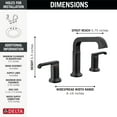thumbnail image 3 of Delta 35589-Dst Tetra 1.2 GPM Widespread Bathroom Faucet - Lumicoat Chrome, 3 of 7