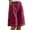 Brick Red, variant on Women's Bermuda Linen Shorts Solid Color Stylish Casual Side Pocket Daily Outdoor Wear Style Shorts Casual Hiking Shorts With Side Pocket