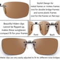 thumbnail image 3 of Lentes de Sol Polarizados CAXMAN con Clip Marrón UV 57x36 mm, 3 of 6