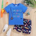 thumbnail image 2 of Toddler Summer Outfits Baby Boy Cartoon Print Short Sleeve Tee Top and Shorts Set Casual Cute Clothing Sets, 2 of 6