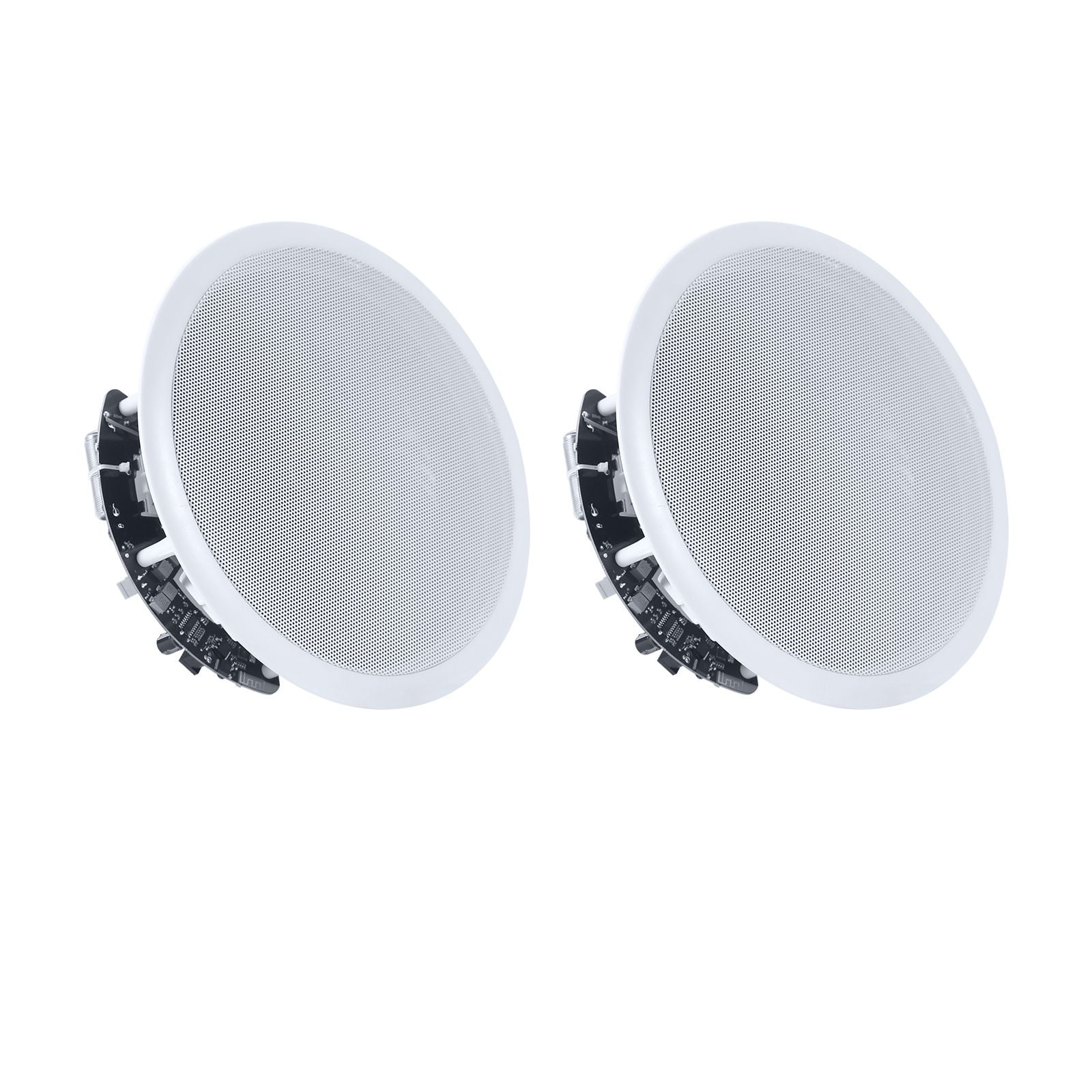 Bluetooth In-Ceiling Speakers 8 Inch Built-in Amplifier 2-Way Flush Mount Moisture Resistant for Home Theater Patio Living Room