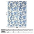 thumbnail image 4 of WERPE  Blue Monkey Blanket Gifts for Girls Boys Women Lightweight Animal Print Flannel Throw Blanket for Kids  White, 4 of 6