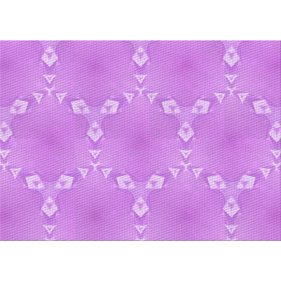 Ahgly Company Indoor Rectangle Patterned Violet Purple Area Rugs, 2' x 3'
