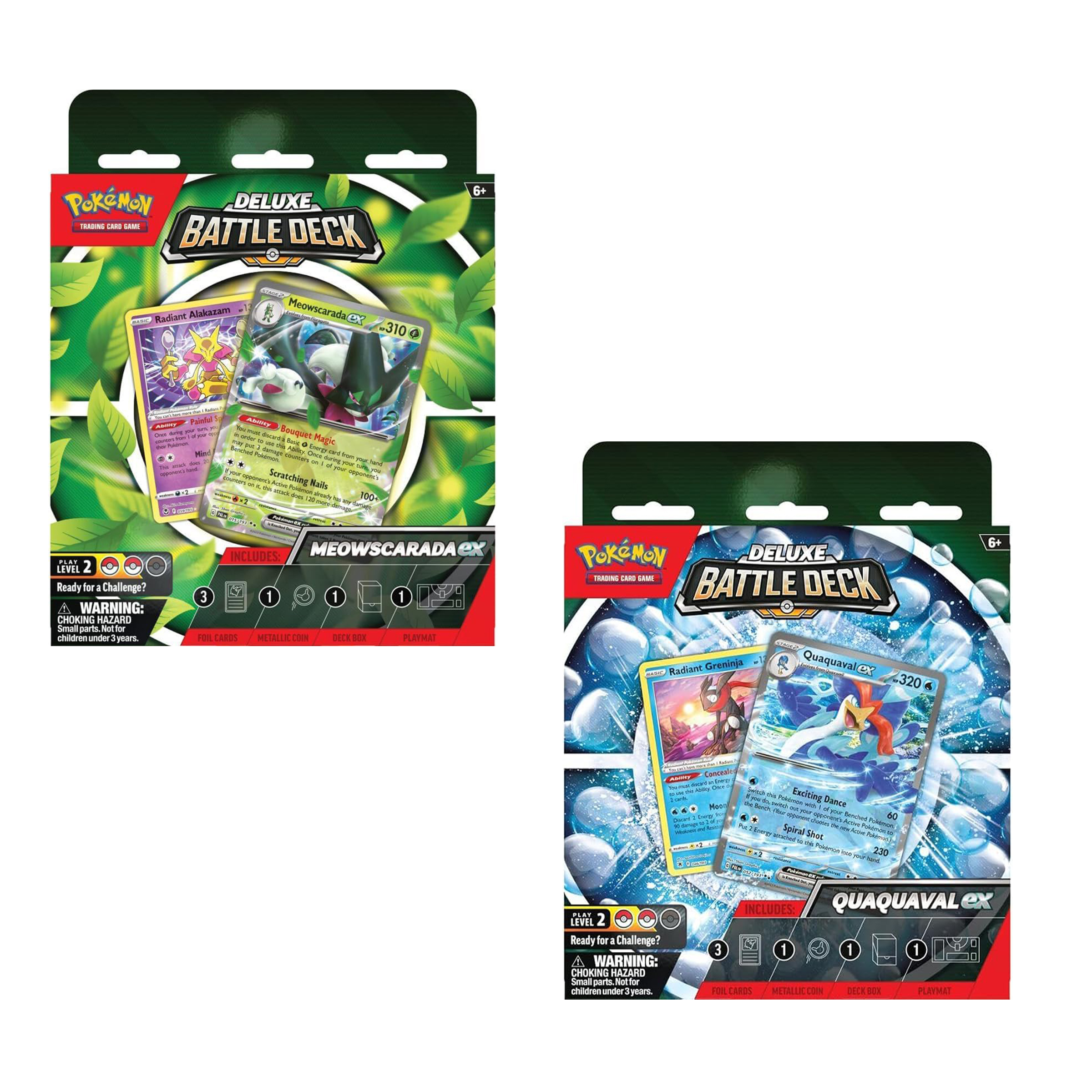 Pokémon Trading Card Game Quaquaval ex & Meowscarada ex Deluxe Battle Decks photo 1