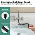 thumbnail image 6 of PARLOS Centerset 2-handle Pull Out Sprayer Bathroom Sink Faucet with 360 Swivel Spout,Brushed Nickel, 6 of 7