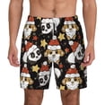 thumbnail image 2 of Picia Cute Dog Panda pattern Mens Swim Trunks with Compression Liner Stretch Beach Shorts Quick Dry with Zipper Pockets No-Chafing Board Shorts-XX-Large, 2 of 9