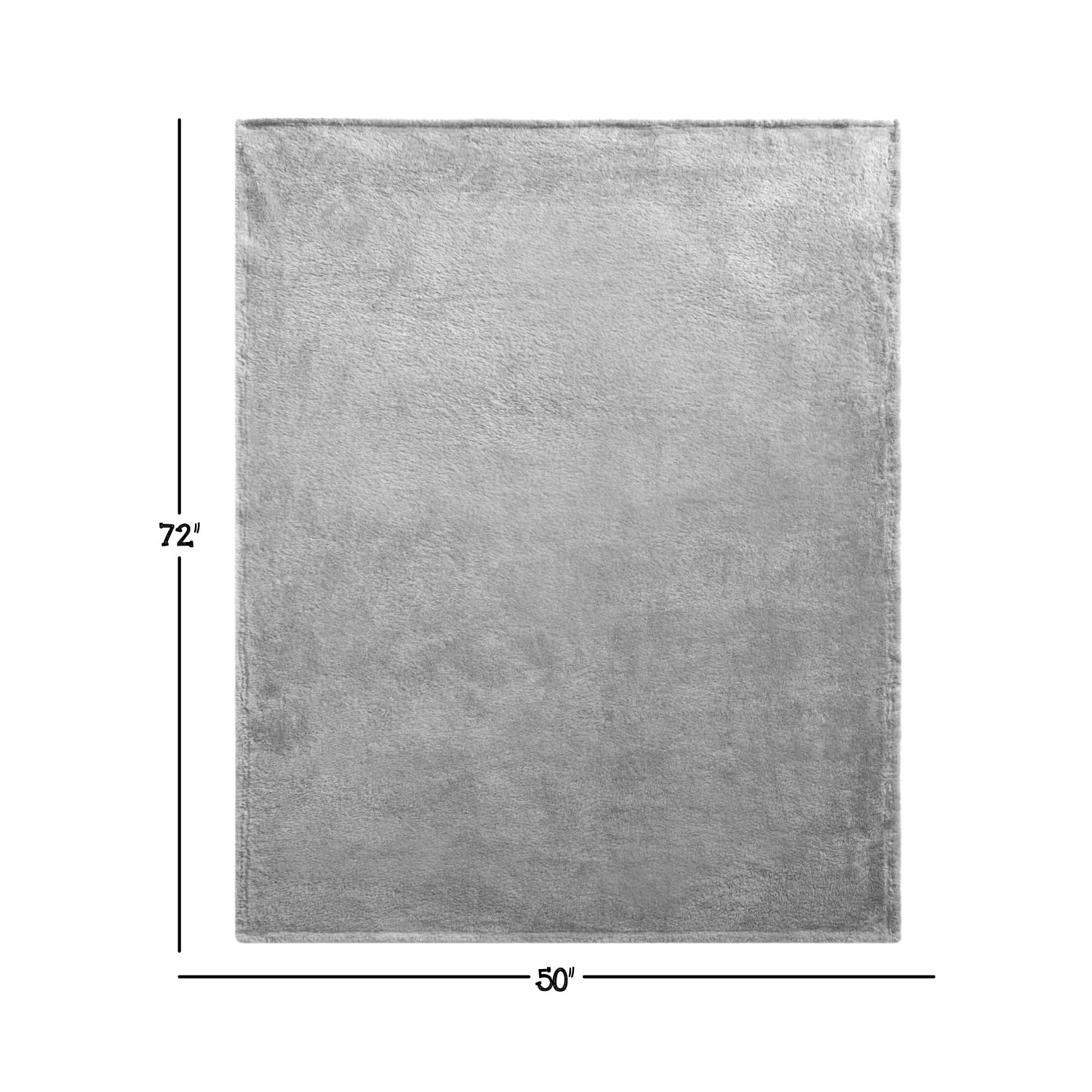 Your Zone Soft, Gray, Oversized, Fuzzy Throw Blanket for Kids, 72 x 50 inches
