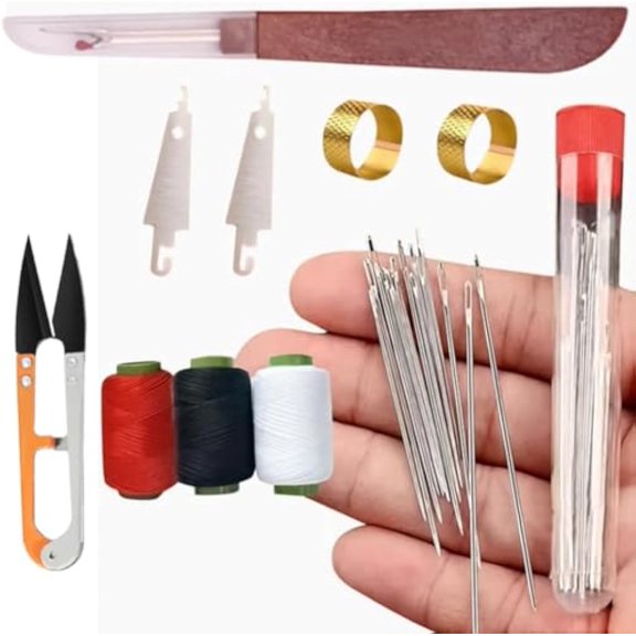 37PCS Sewing Tool Set, Needles Thread Hand Repair Tools, Multi-Purpose Needle and Thread Kit, Portable DIY Hand Made Craft Set, Sewing Working Kit for Beginners, Sew Supplies Gifts